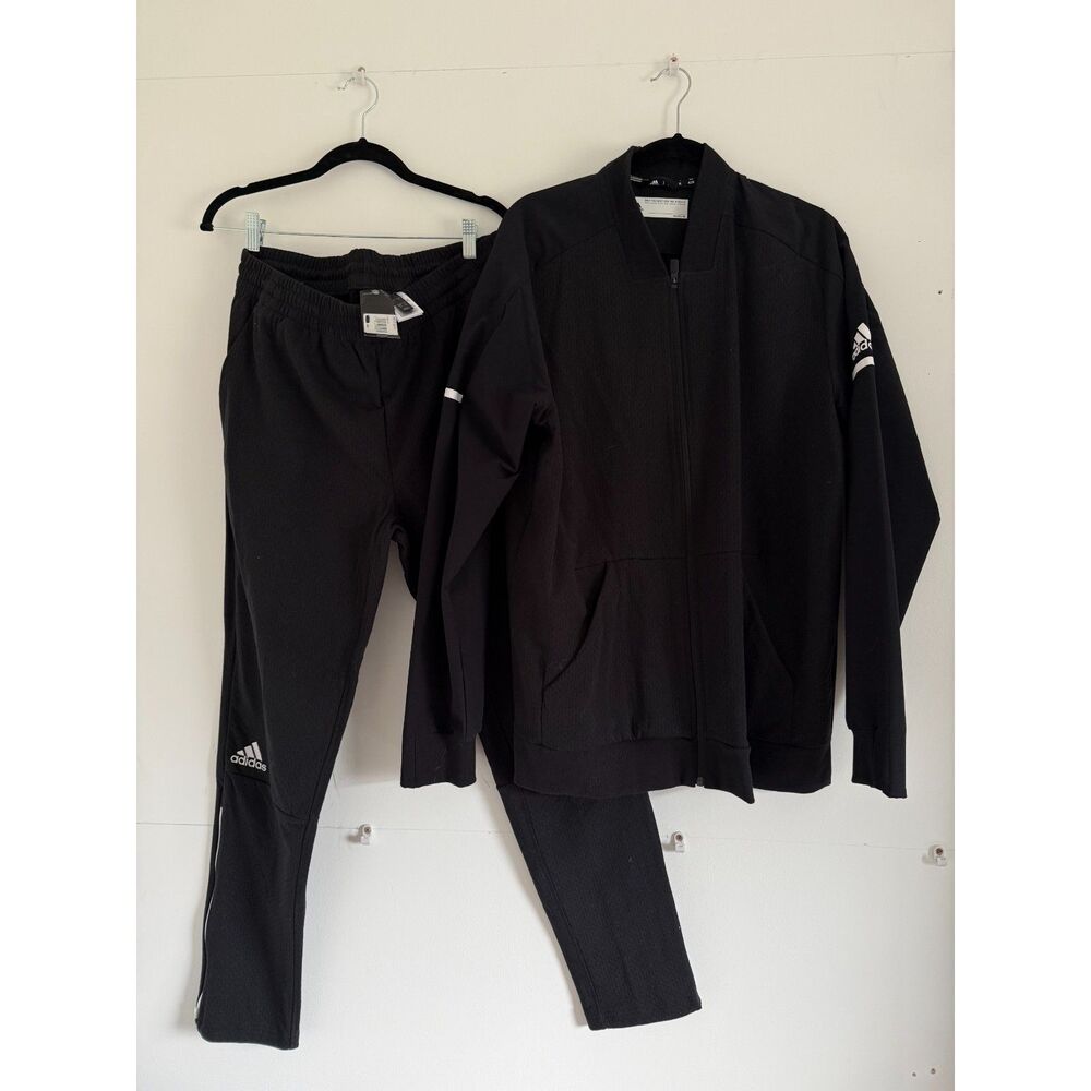 NWT Adidas Mens Squad Bomber Jacket XL and Pants L Set